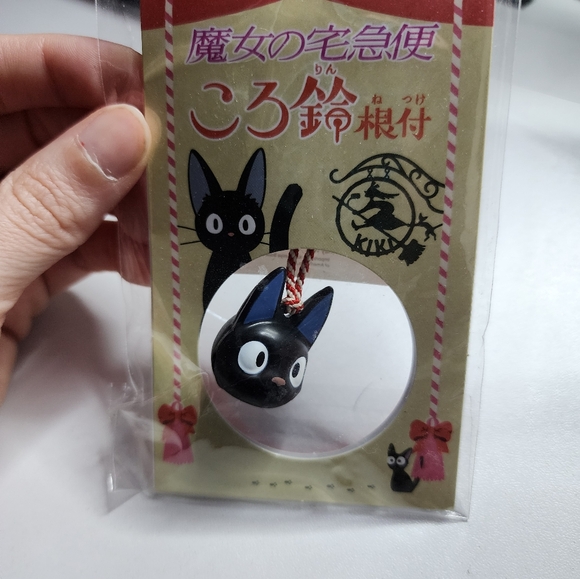 Kiki's Delivery Service Bell Netsuke Jiji Charm Keychain Studio Ghibli New Japan - Picture 2 of 3